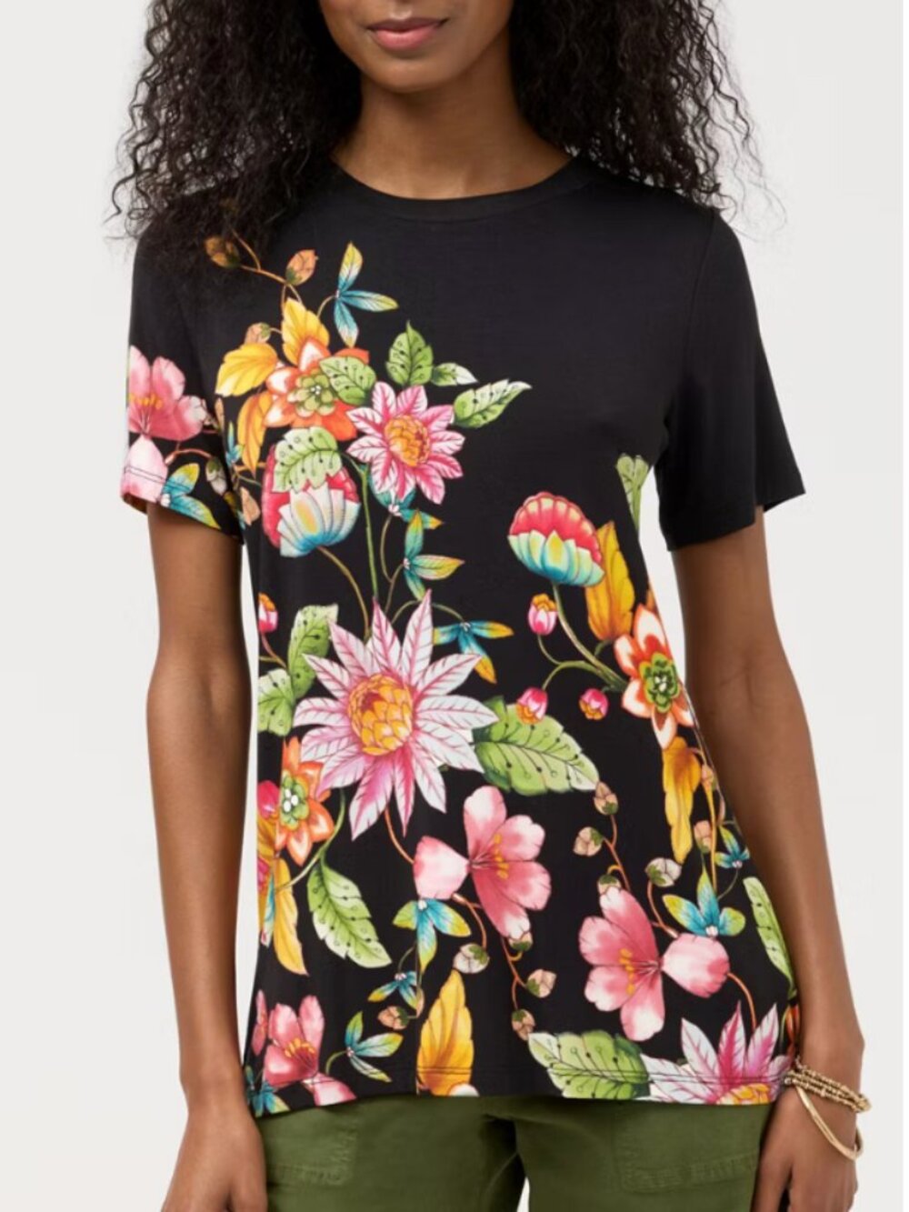 NWT Johnny Was Tee S Short Sleeve Janie Favorite "Orlaya" Crew Neck T12326B-3